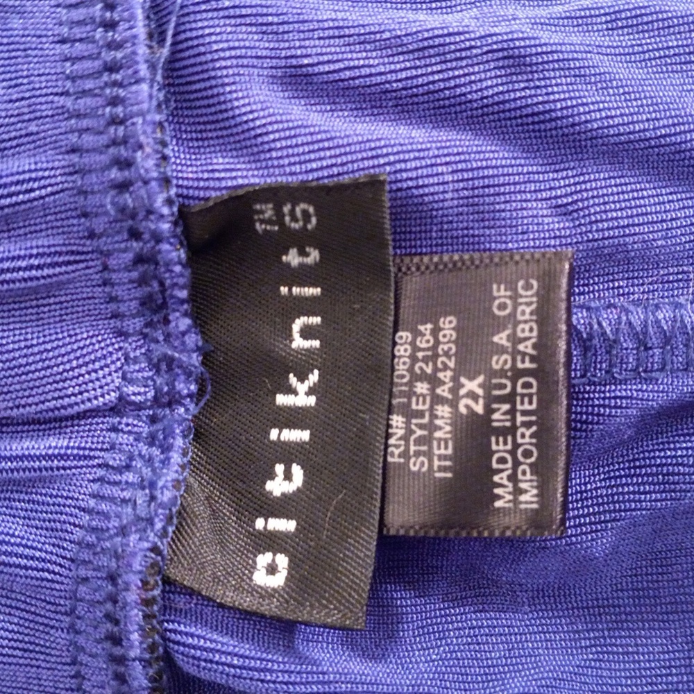 Citiknits 2X Blue Slinky Maxi Skirt Travel Knit - Picture 8 of 10